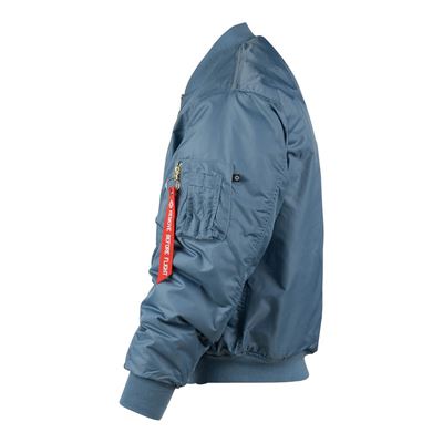 Veste aviateur US MA1 BOMBER en denim vintage BLEU CLAIR FOSTEX 1214011-VD 2