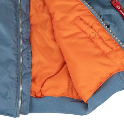 Veste aviateur US MA1 BOMBER en denim vintage BLEU CLAIR FOSTEX 1214011-VD 11