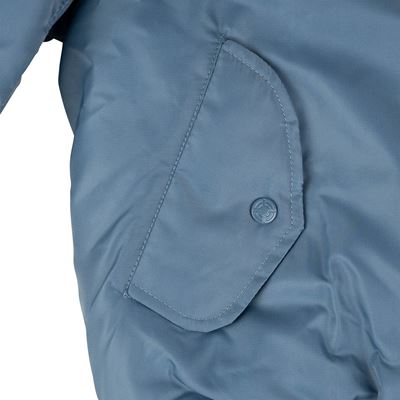 Veste aviateur US MA1 BOMBER en denim vintage BLEU CLAIR FOSTEX 1214011-VD 10