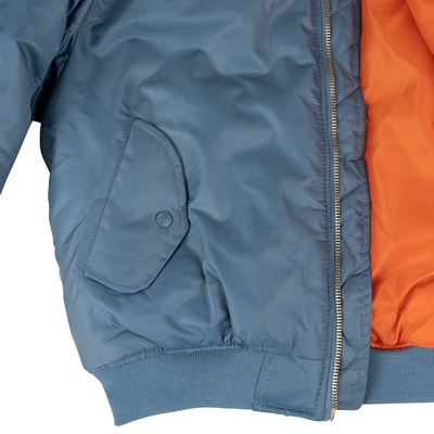 Veste aviateur US MA1 BOMBER en denim vintage BLEU CLAIR FOSTEX 1214011-VD 9