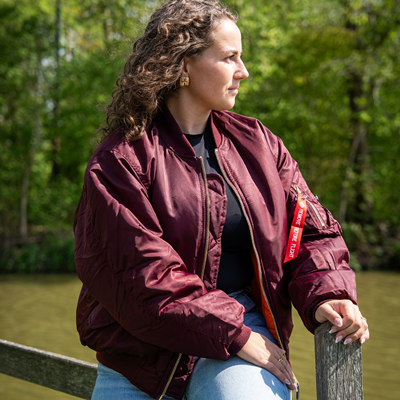 Veste de pilote US MA1 BOMBER MAROON - VIOLET FOSTEX 1214011-M 3