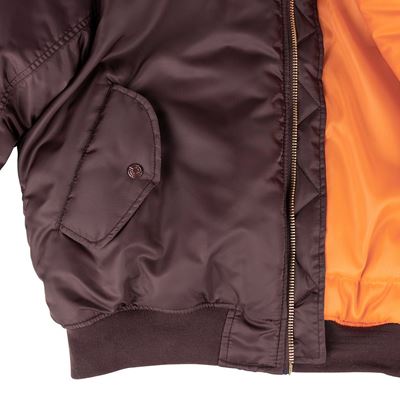Veste de pilote US MA1 BOMBER MAROON - VIOLET FOSTEX 1214011-M 11