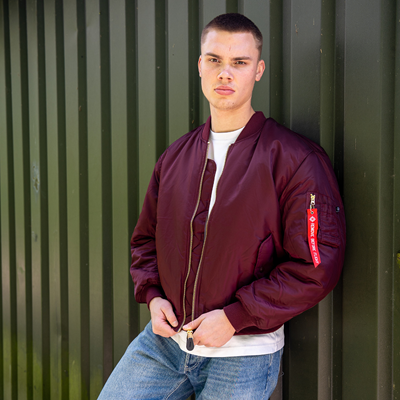 Veste de pilote US MA1 BOMBER MAROON - VIOLET FOSTEX 1214011-M 8