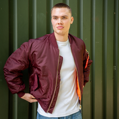 Veste de pilote US MA1 BOMBER MAROON - VIOLET FOSTEX 1214011-M 7