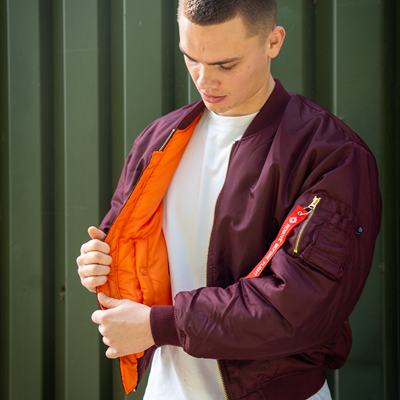 Veste de pilote US MA1 BOMBER MAROON - VIOLET FOSTEX 1214011-M 6