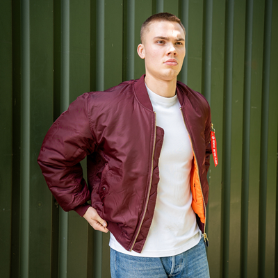 Veste de pilote US MA1 BOMBER MAROON - VIOLET FOSTEX 1214011-M 5