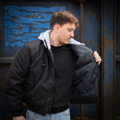 Blouson bomber MA1 à capuche NOIR FOSTEX 121411BLK 6