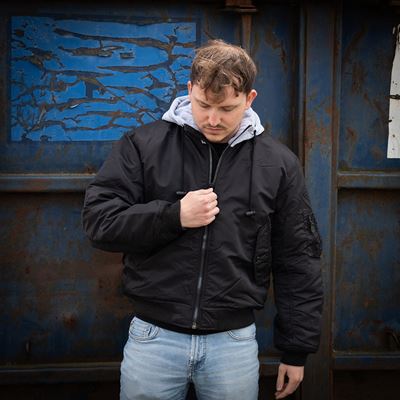 Blouson bomber MA1 à capuche NOIR FOSTEX 121411BLK 5