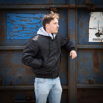 Blouson bomber MA1 à capuche NOIR FOSTEX 121411BLK 11