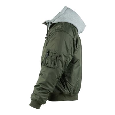 Blouson bomber MA1 à capuche VERT FOSTEX 121411OL 2