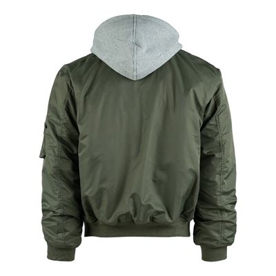 Blouson bomber MA1 à capuche VERT FOSTEX 121411OL 8
