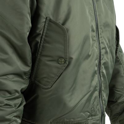 Blouson bomber MA1 à capuche VERT FOSTEX 121411OL 5