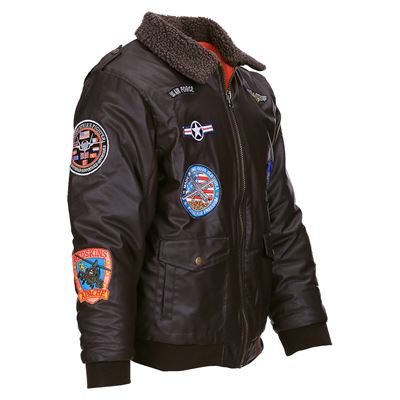 Veste enfant FLIGHT avec écussons MARRON FOSTEX 121430 3