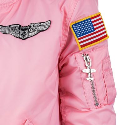 Veste MA-1 pour enfants avec écussons ROSE FOSTEX 121432 5