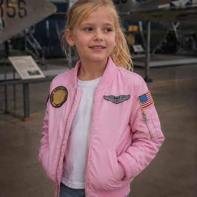 Veste MA-1 pour enfants avec écussons ROSE FOSTEX 121432 4