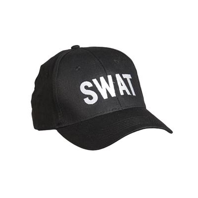 Casquette de baseball avec inscription « SWAT » NOIRE