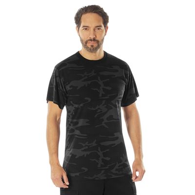 T-shirt fonctionnel à coupe longue Dry Moisture Wicking MIDNIGHT BLACK CAMO