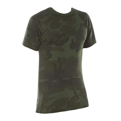 T-shirt fonctionnel à coupe longue Dry Moisture Wicking MIDNIGHT WOODLAND CAMO