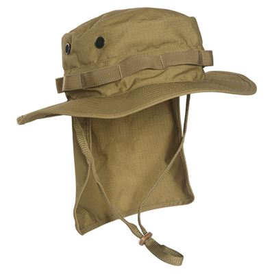 Chapeau JUNGLE avec col rip-stop COYOTE