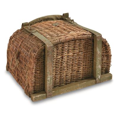 Panier en osier pour selle de transport utilisé  1239163 4