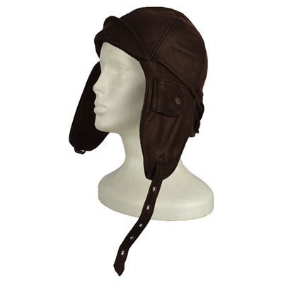 Cagoule en cuir pour aviateur FLY MARRON MIL-TEC® 12425009 2