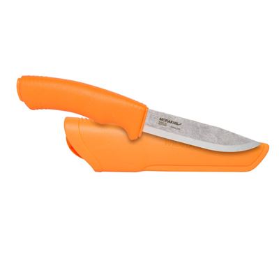 Couteau BUSHCRAFT en acier inoxydable ORANGE