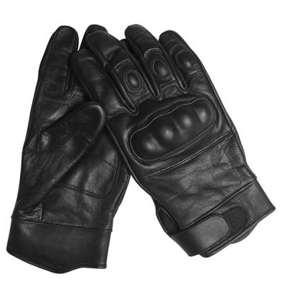 Gants TACTICAL en cuir NOIRS