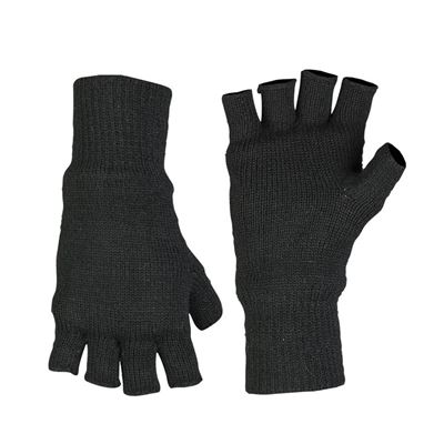 Gants Thinsulate™ tricotés sans doigts NOIRS