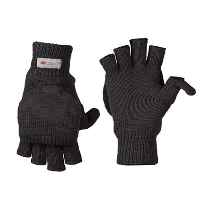 Gants KLAPP à doigts avec recouvrement NOIRS