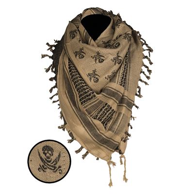 Foulard SHEMAGH LEBKY COYOTE/NOIR