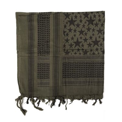 Foulard SHEMAGH ÉTOILES VERT/NOIR MIL-TEC® 12609401 2