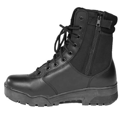 Bottes TACTICAL CORDURA hautes avec fermeture éclair YKK NOIRES