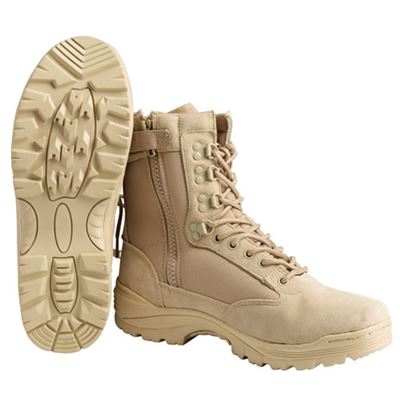Chaussures TACTICAL avec fermeture éclair YKK KHAKI