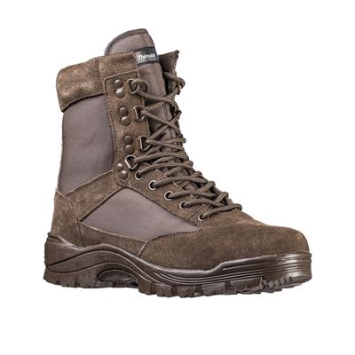 Chaussures TACTICAL avec fermeture éclair YKK MARRON