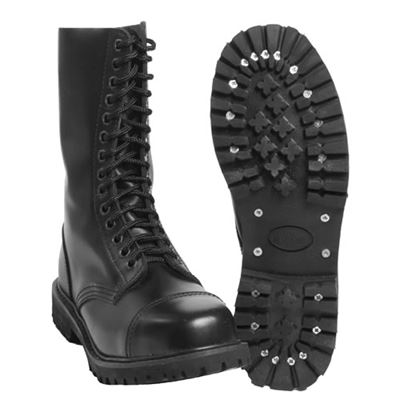 Chaussures INVADER hautes 14 œillets NOIRES