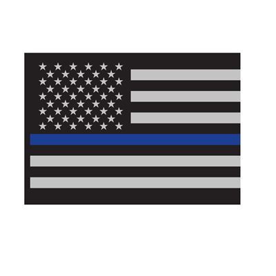 Autocollant drapeau américain avec ligne BLEUE