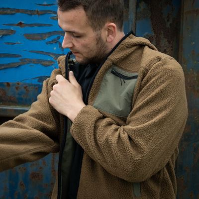 Veste réversible SHERPA SOFTSHELL COYOTE/VERT FOSTEX 129846COYRG 14