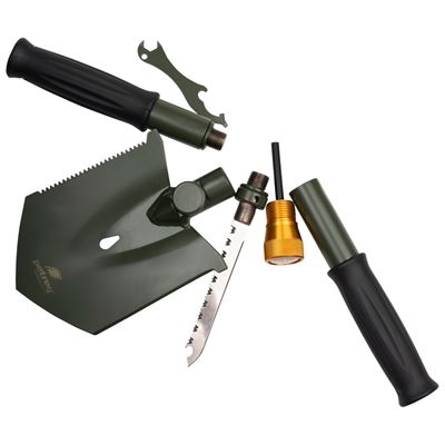 Pelle SURVIVAL II 7 en 1 pliable VERTE