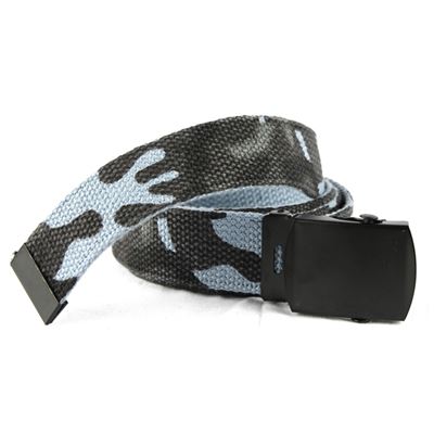 Ceinture US pour pantalon avec boucle noire SKY BLUE CAMO