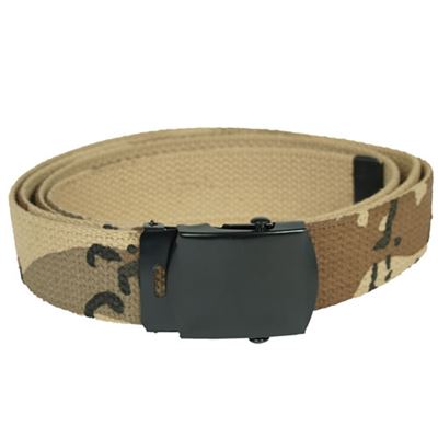 Ceinture américaine pour pantalon avec boucle noire 6-COL DESERT, longueur 130 cm