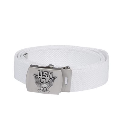 Ceinture de pantalon BLANCHE avec le logo USN sur la boucle