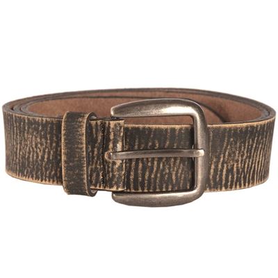 Ceinture en cuir enduit VINTAGE MARRON
