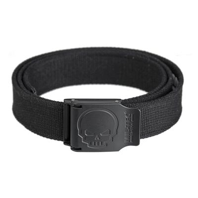 Ceinture boucle avec tête de mort 40 mm 130 cm NOIR