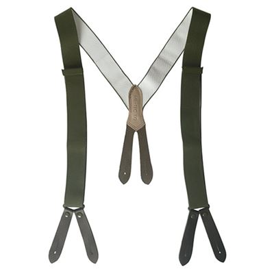 Bretelles BW pour pantalon avec attache à bouton VERT nouveau