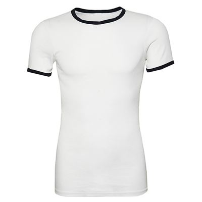 T-shirt à manches courtes MARINE BLANC avec bordure bleue