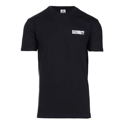 T-shirt à manches courtes avec 2 inscriptions « SECURITY » NOIR