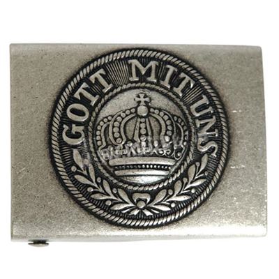 Boucle de ceinture « GOTT MITT UNS » GRIS PRUSSIEN