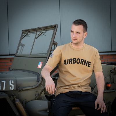 T-shirt AIRBORNE avec écusson de la 101e division sur la manche SAND FOSTEX 133670-P 4
