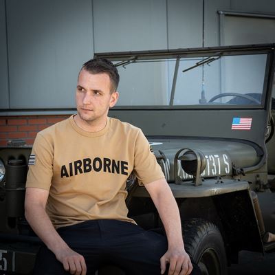 T-shirt AIRBORNE avec écusson de la 101e division sur la manche SAND FOSTEX 133670-P 6