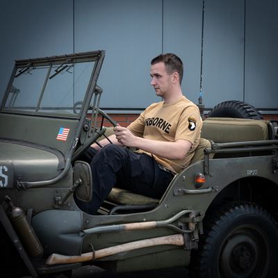 T-shirt AIRBORNE avec écusson de la 101e division sur la manche SAND FOSTEX 133670-P 5